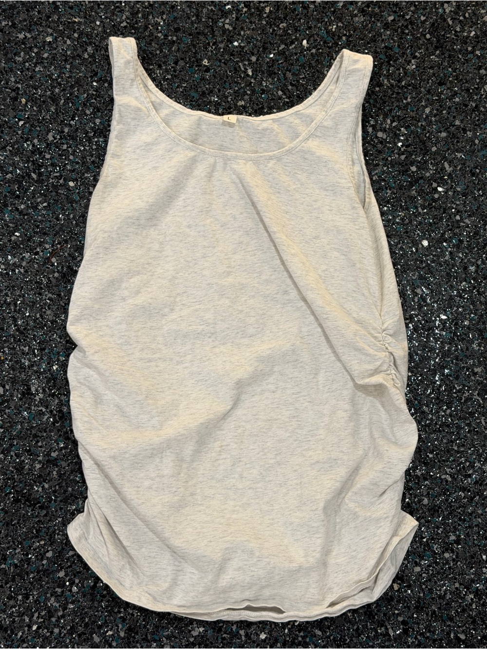 Women’s Gray Sleeveless Tank Top Large Maternity Shirt